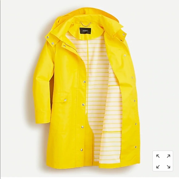 Classic Raincoat Hooded Yellow XXS Zip Snaps - Main Image
